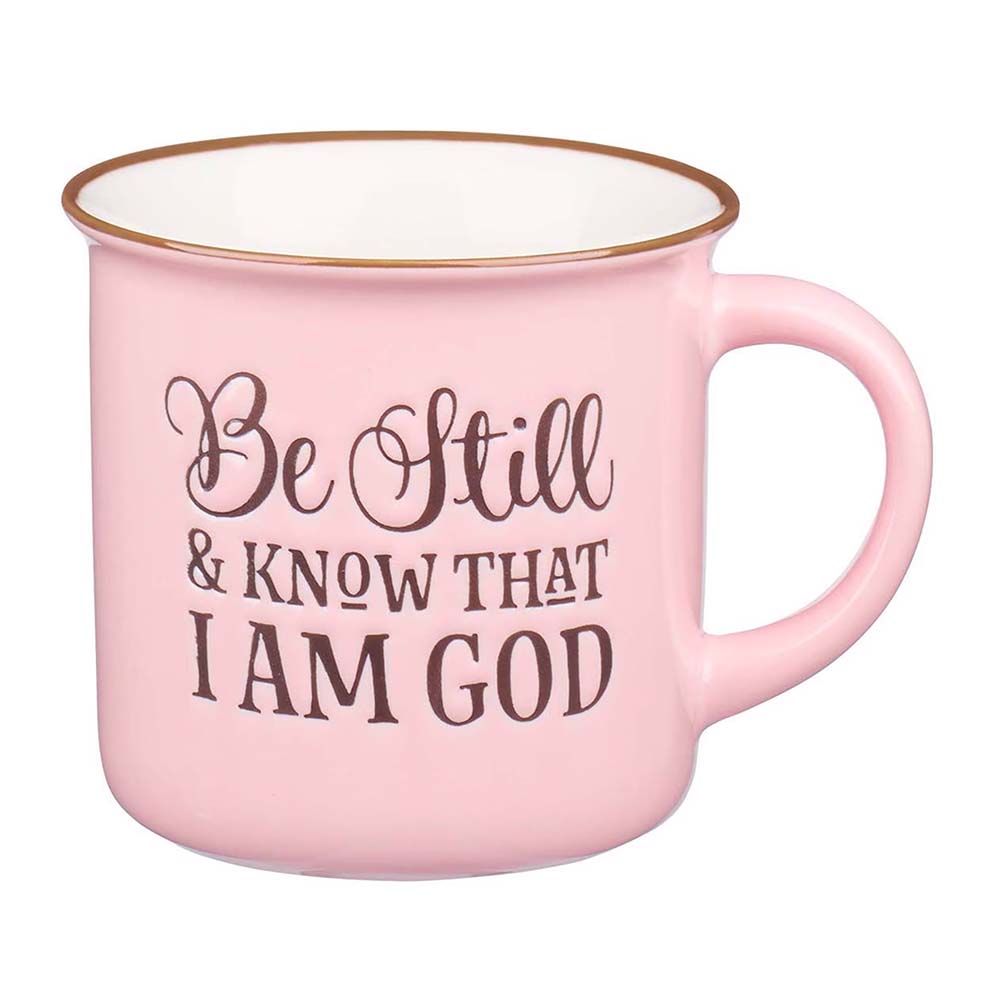 Be Still and Know Pink Camp-style Coffee Mug