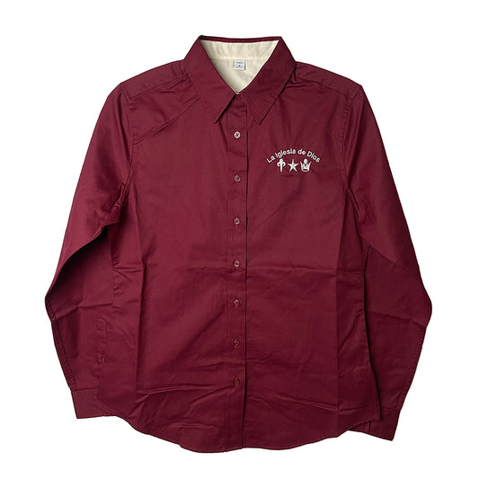Church Logo Long Sleeve Button Down - Women