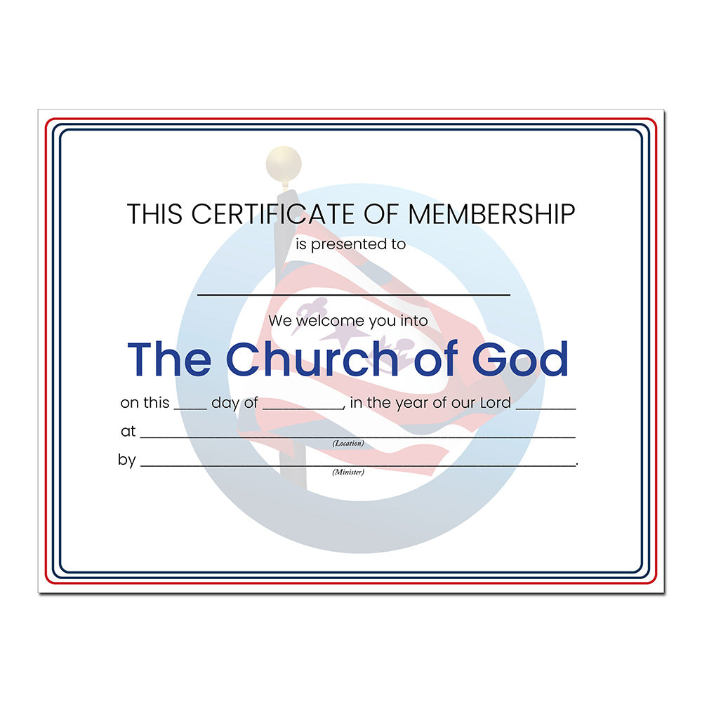 Church Membership Certificate