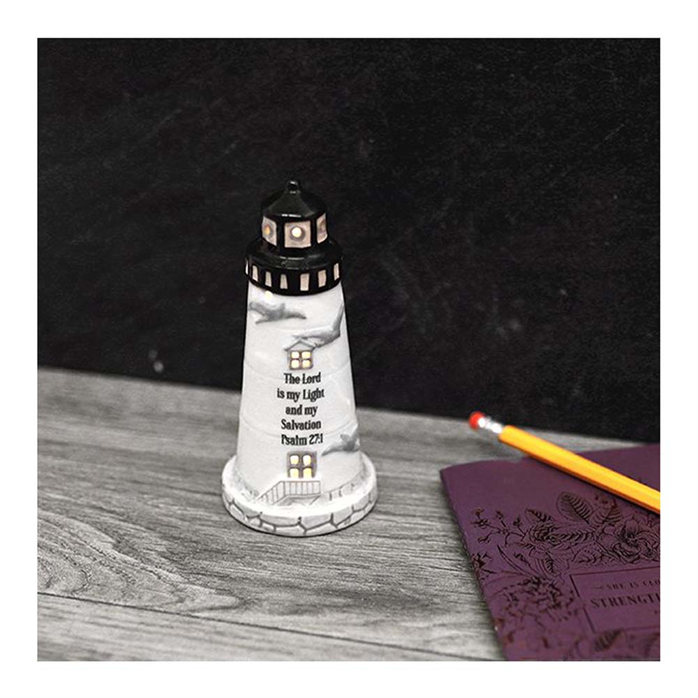 The Lord is My Light, Mini Lighthouse Lamp