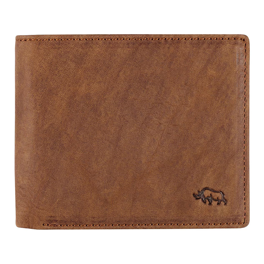 Men's Timber Spice Brown Full Grain Cowhide Leather Bifold Rhino Armor™ Wallet