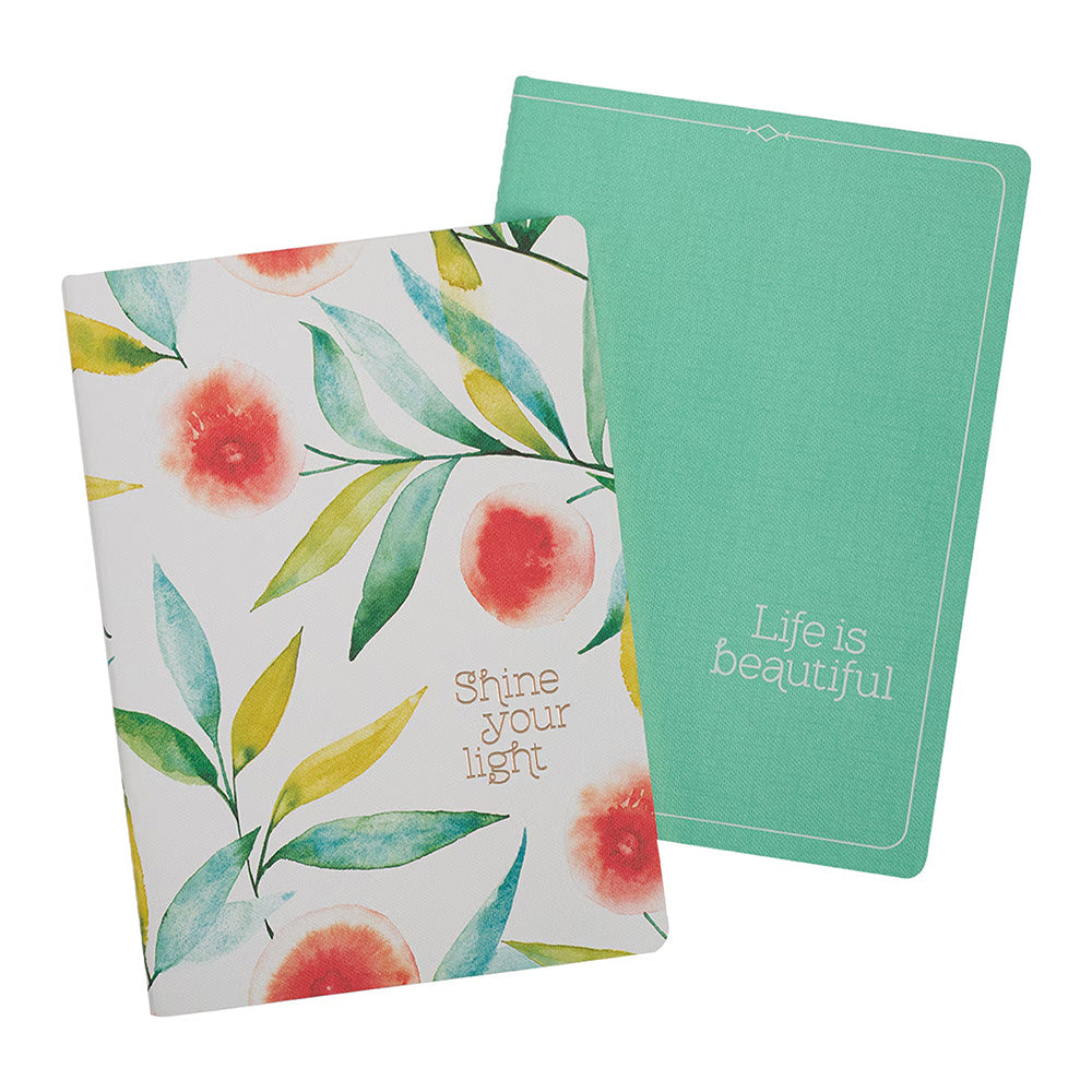Shine Your Light Orange Blossoms Notebook Set