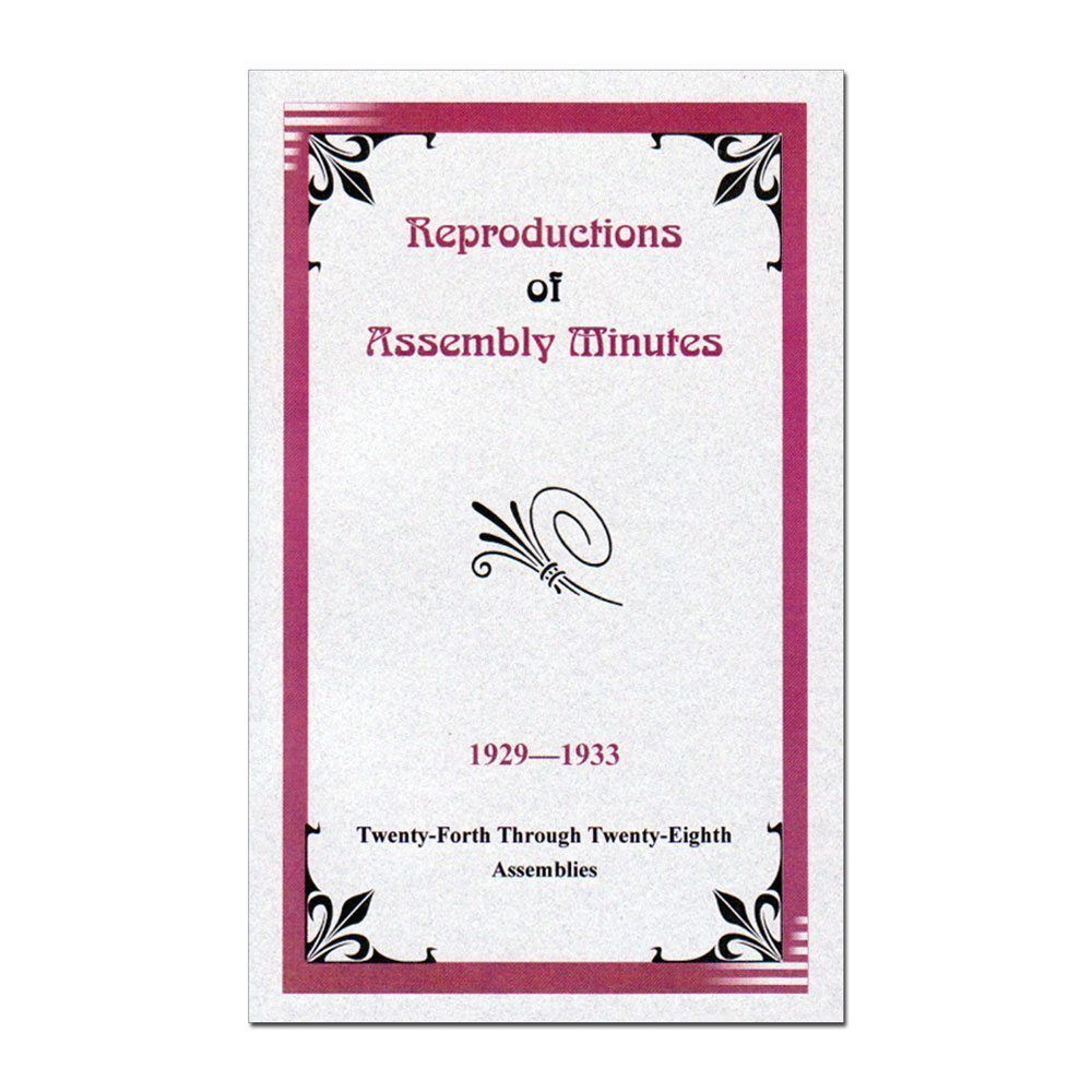 1929-1933 Assembly Minutes