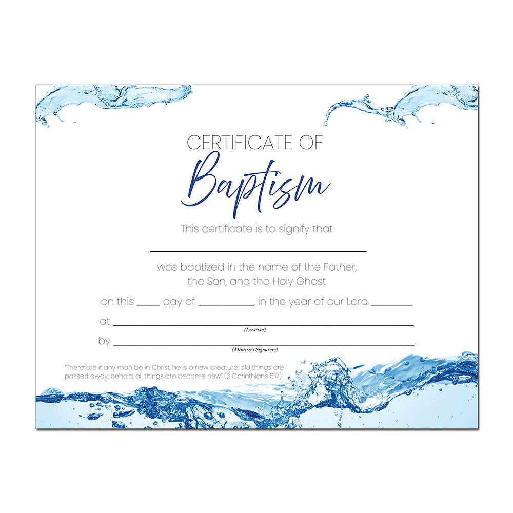 Baptism Certificate