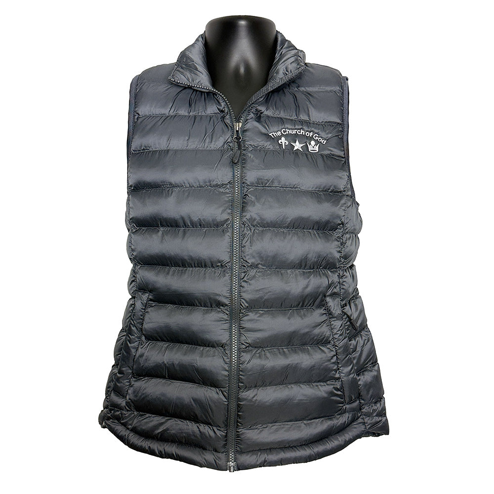 Church Logo Gray Puffer Vest