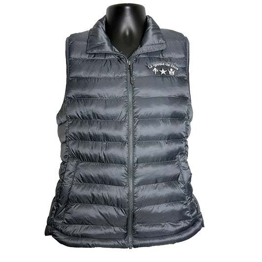 Church Logo Gray Puffer Vest
