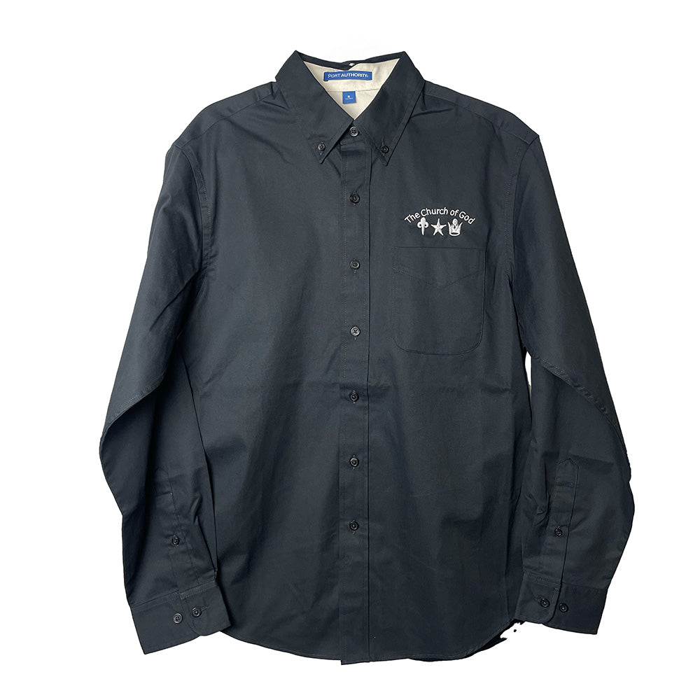 Church Logo Long Sleeve Button Down - Mens