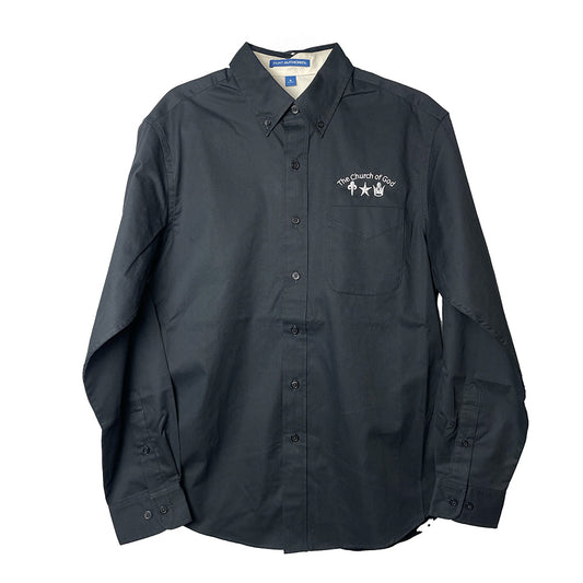 Church Logo Long Sleeve Button Down - Mens