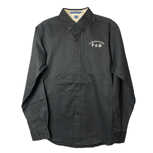 Church Logo Long Sleeve Button Down - Mens