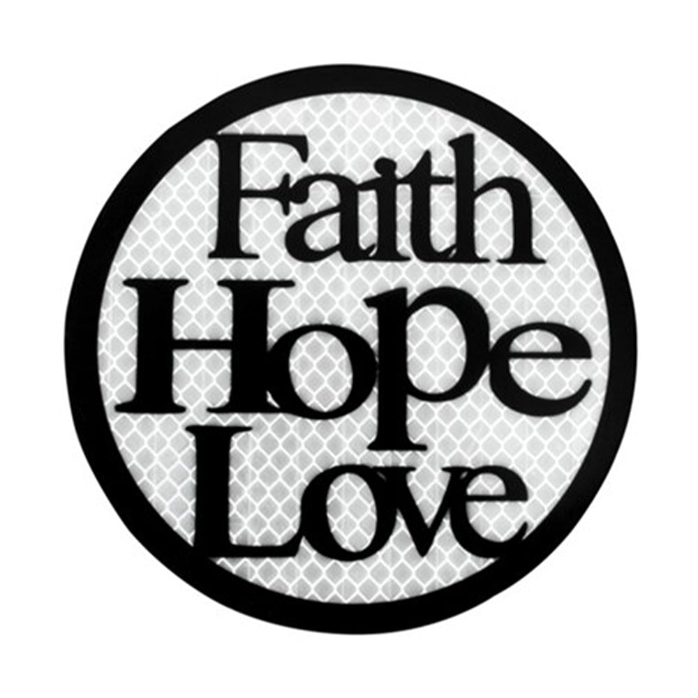 Faith, Hope, Love, Reflective Car Magnet