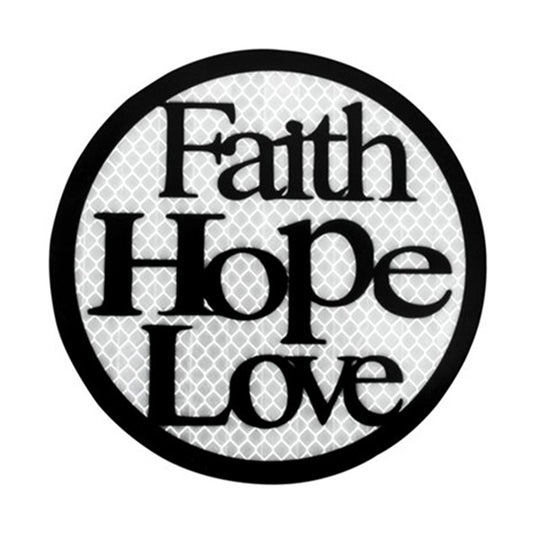 Faith, Hope, Love, Reflective Car Magnet