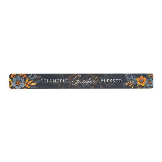 Thankful Grateful Blessed Blue Magnetic Strip