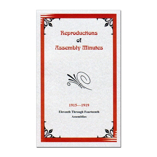 1915-1919 Assembly Minutes