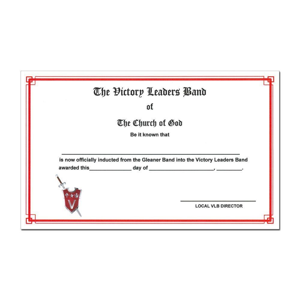 Gleaner Graduation Certificate