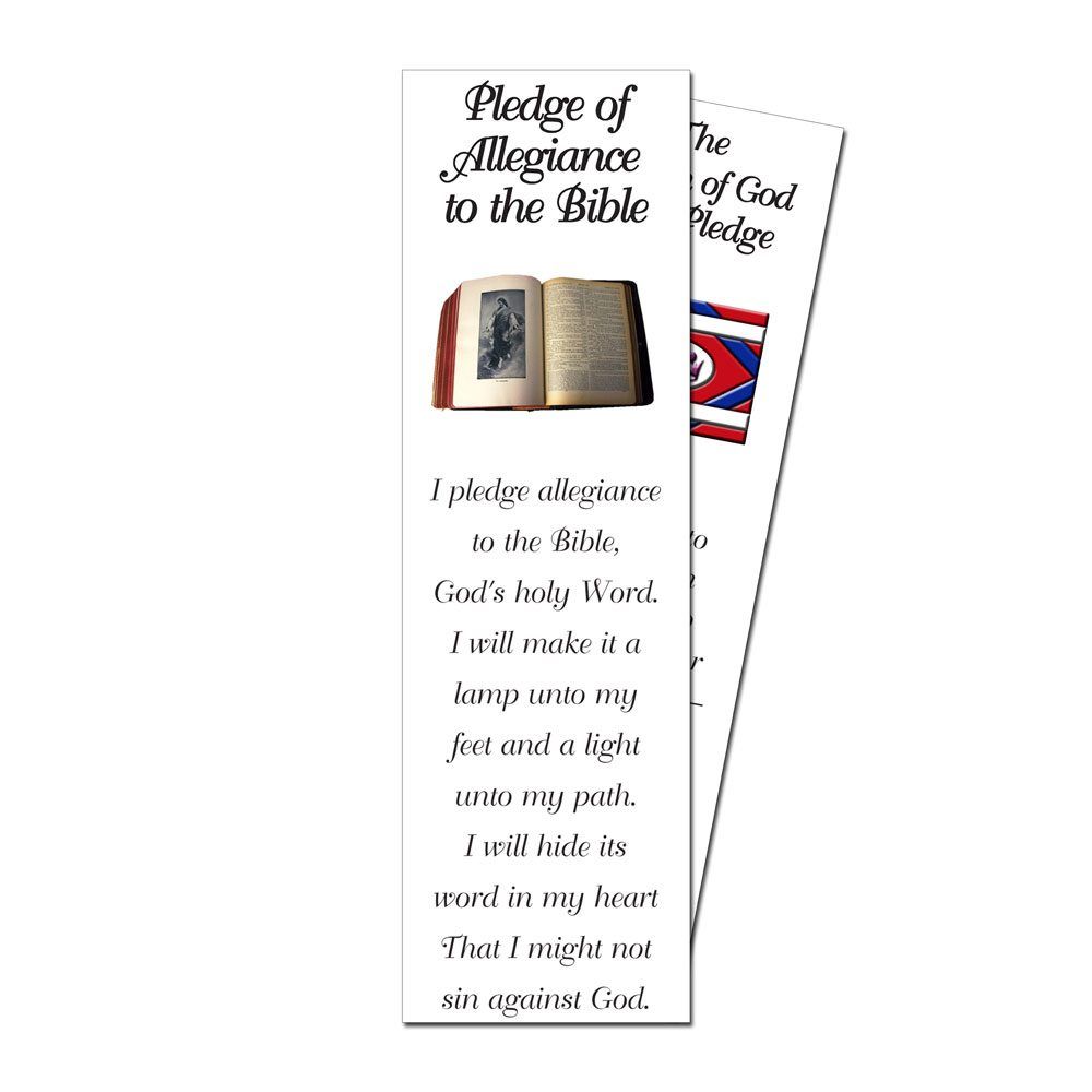 Bible and Flag Pledges Bookmark