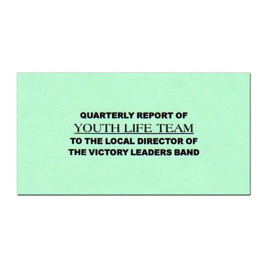 Youth Life Team Report Book