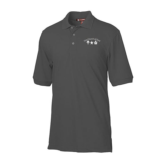 Church Logo Polo - Estate Charcoal