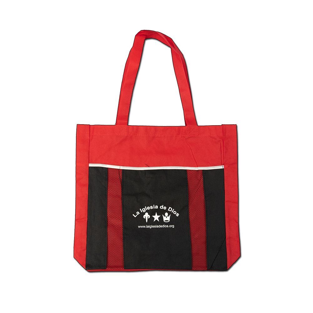 Red Mesh Pocket Tote