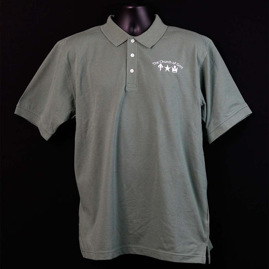 Church Logo Polo - Dill Green