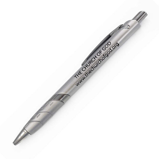 Retractable Silver Church Pen