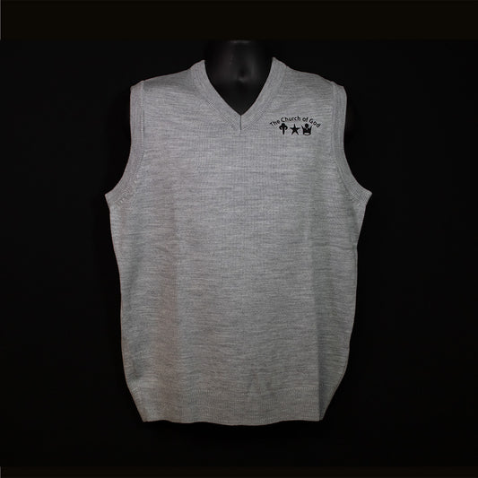 Church Logo Sweater Vest - Heather Gray